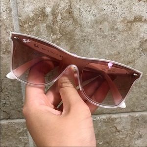 Pink and white ombré ray bans